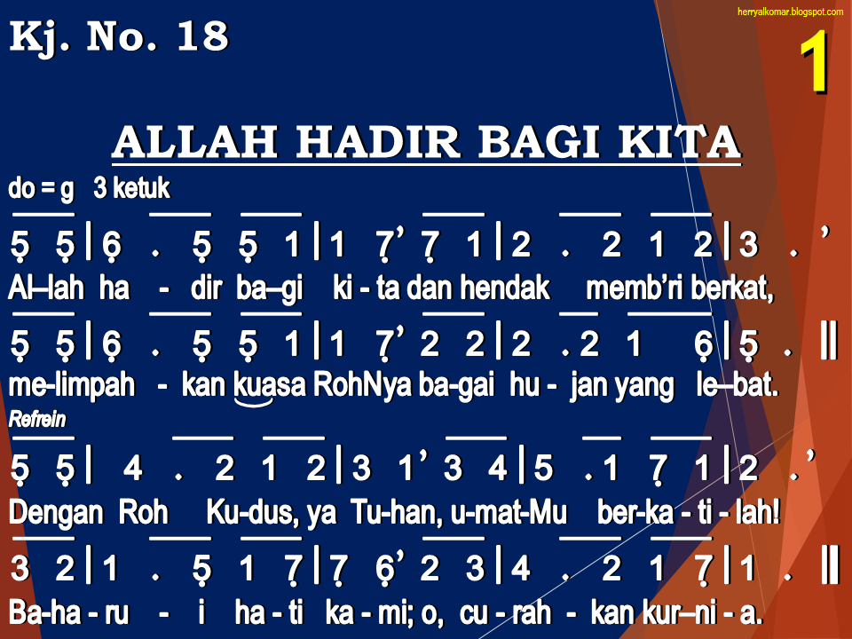 Touroeroekan Kidung Jemaat No 18