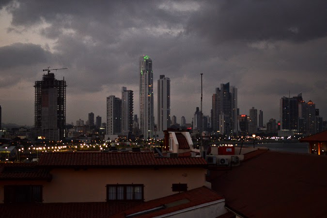 Panama City skyline at night