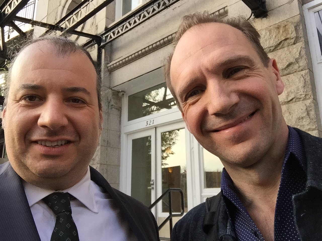 Danya Polykov and Ralph Fiennes, NYC, 03/2016