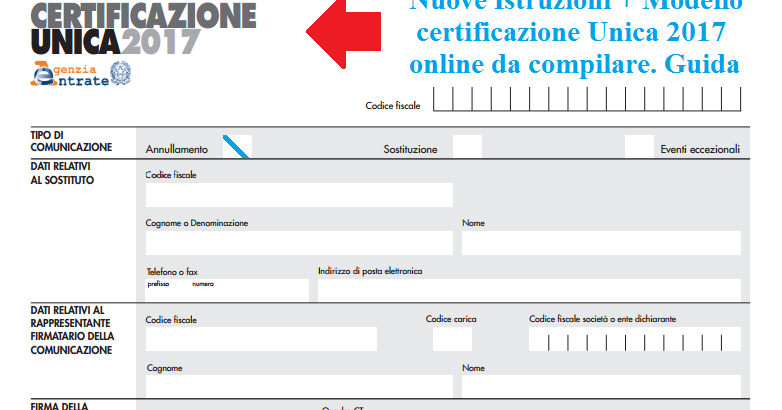 cud poste italiane scarica