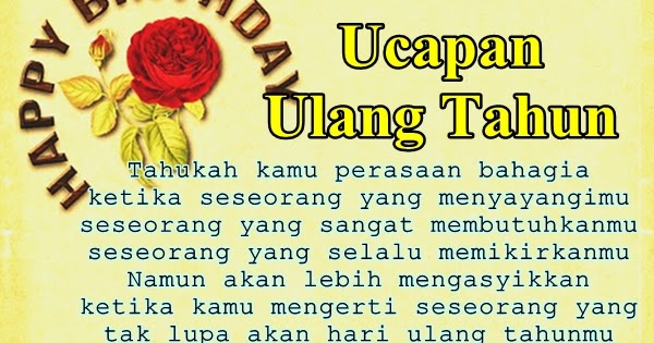 Ucapan Selamat Ulang Tahun Dalam Bahasa Inggris Yang Panjang - Contoh