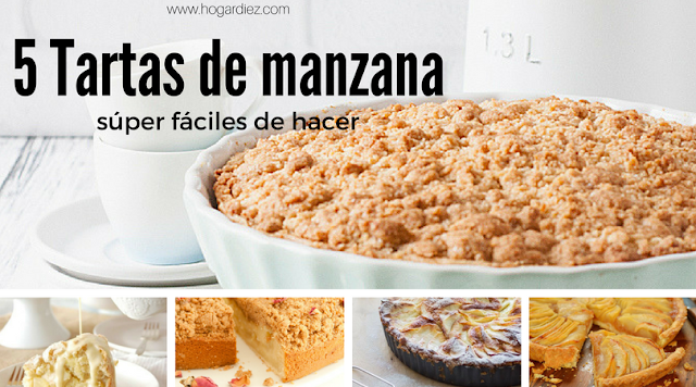 5 tartas de manzanas muy fáciles de hacer