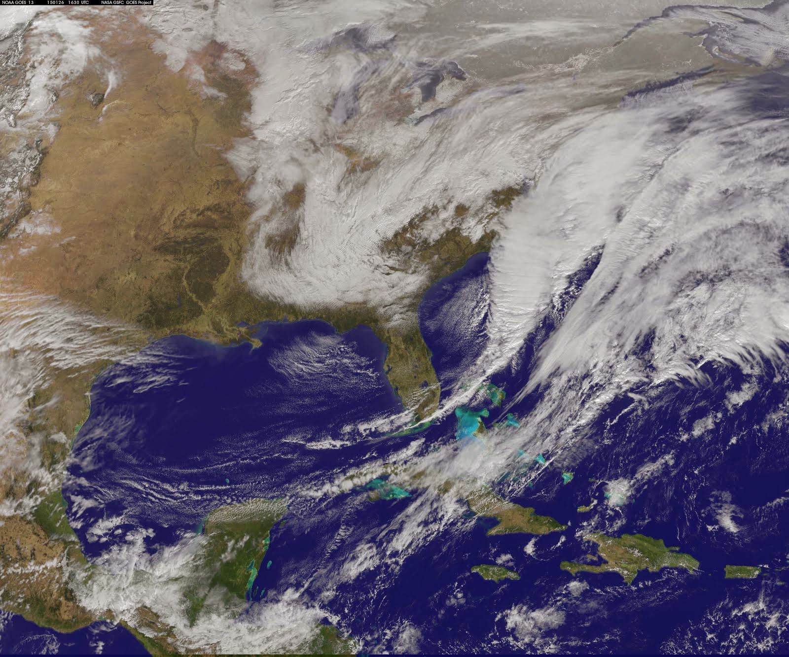 NOAA'S GOES-EAST SATELLITE'S IMAGE OF NOR'EASTER