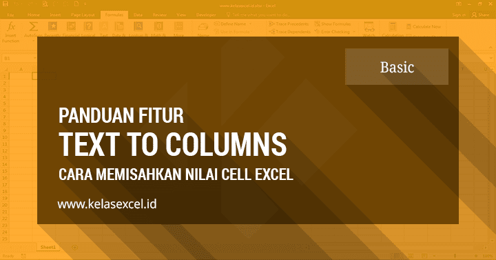 Panduan fitur Text to Columns pada excel untuk memisahkan isi sel menjadi beberapa kolom di excel