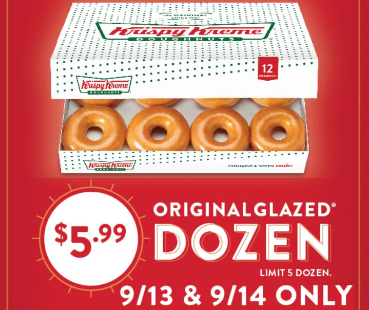 Krispy Kreme Coupon One Dozen Krispy Kreme Original Glazed Donuts Only