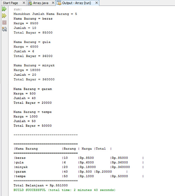 Seito: Penggunaan Array Untuk Menyimpan, Mencatat Data Transaksi