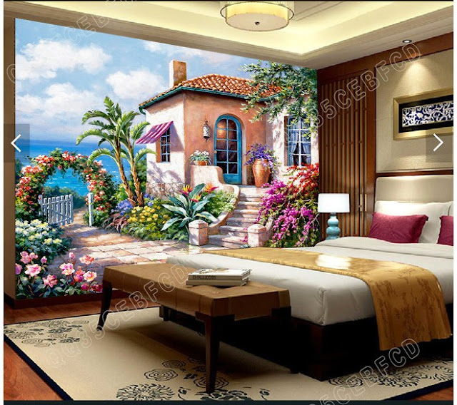 Garden wall murals 3D wallpaper living room bedroom Flower Garden green plants photo wallpaper house Garden wall murals 3D wallpaper living room bedroom Flower Garden green plants photo wallpaper house