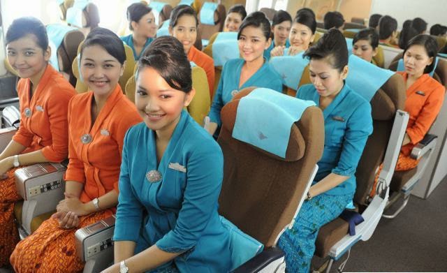 Beauty Gorgeous Stewardeness Training In Garuda Indonesia