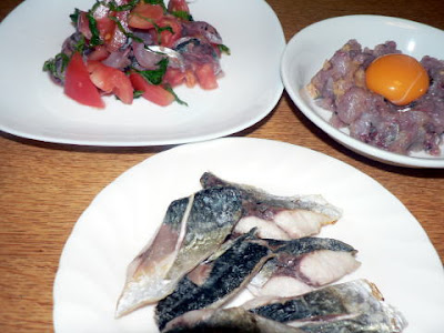 アジ料理 3種皿完成
