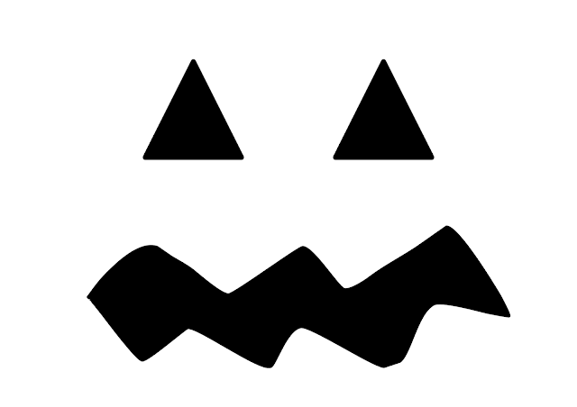 download free halloween scary face pumpkin cutout outline design