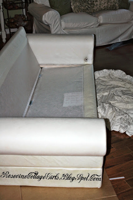 Putting together an Ikea Couch | Ikea Couch Review | rosevinecottagegirls.com