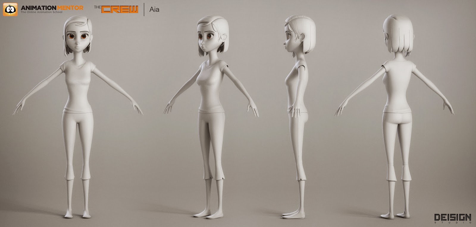 Animation Mentor CREW Characters | Creating Aia