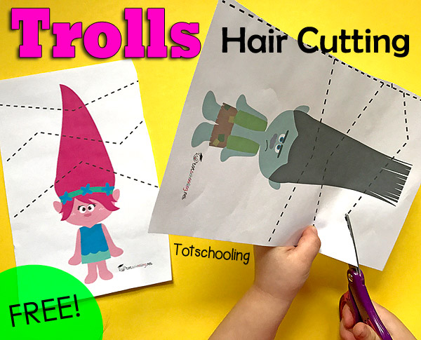 trolls hair cutting pack totschooling
