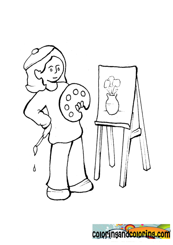 painter coloring pages - photo #48