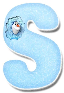 Alfabeto de Olaf para Imprimir Gratis. Frozen Olaf Letters.