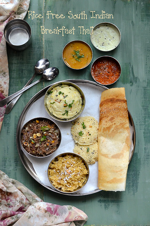 Rice Free South Indian Breakfast Thali - Saamai Venpongal / Little ...