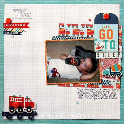 Scrapbook Page_Little Boy_Firetruck