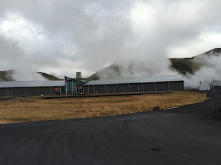 Hellisheiði Geothermal Plant giving off pure steam