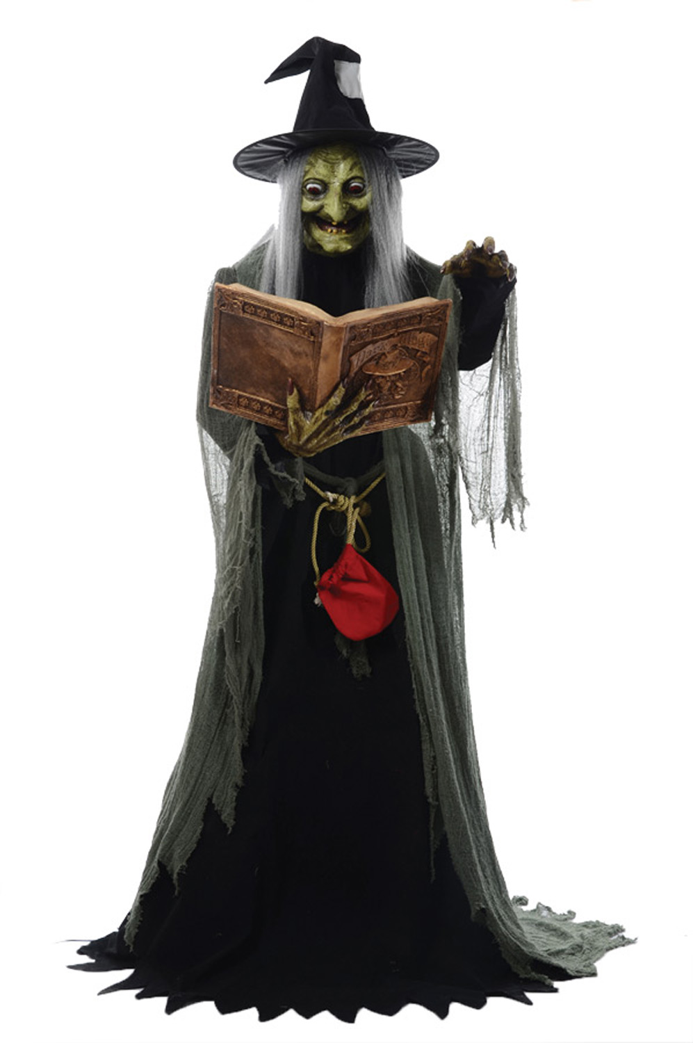 Macabre Witch Halloween Eyes Light Up Multiple Unsettling Rattle 9.5 Ft