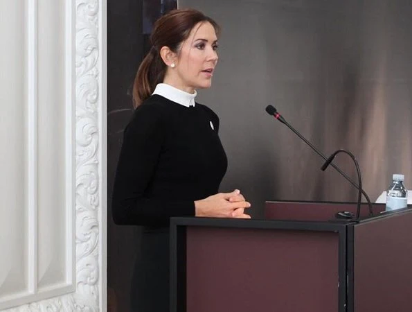 Crown Princess Mary attended the conference Sexual and Reproductive Health and Rights in Humanitarian Crises at Christiansborg