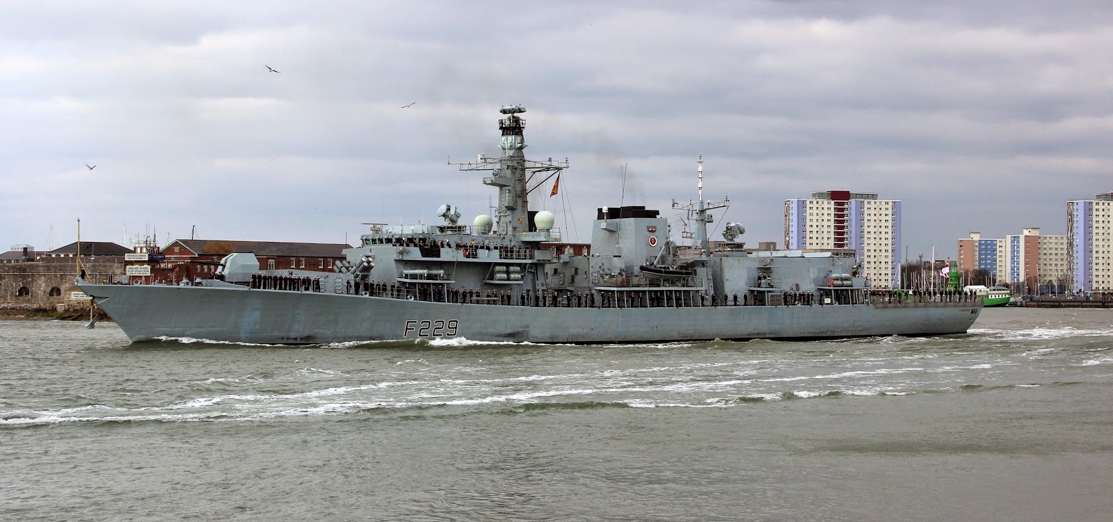 HMS Lancaster Leaves Home