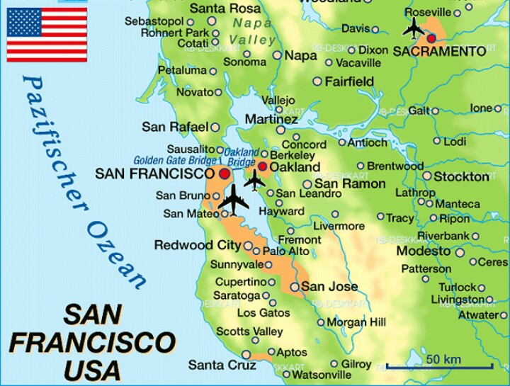Сан франциско какой штат. Сан Франциско карта города. Сан-Франциско город в США на карте. Штат Сан Франциско на карте.
