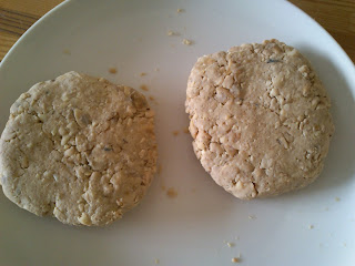 Shaped tempeh patties