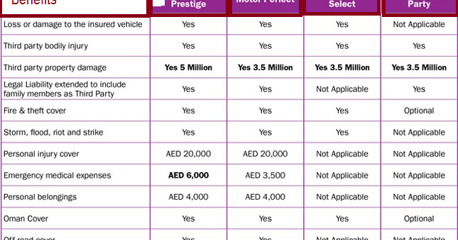 Insurance Guide : AXA Auto Insurance Dubai.