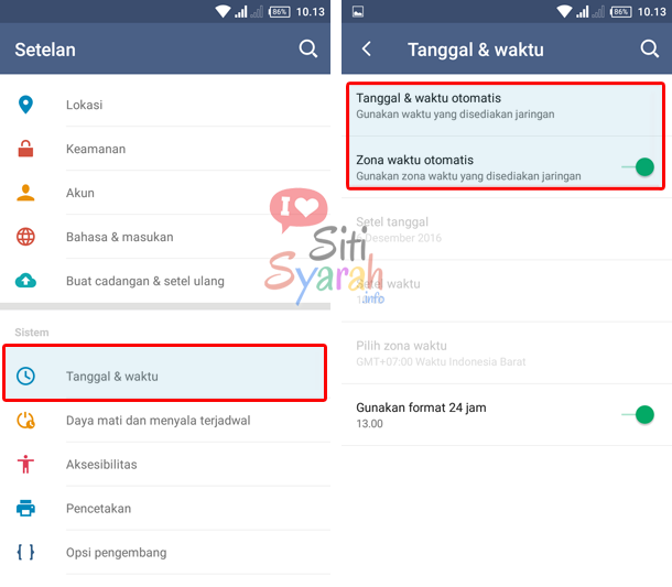 sambungan aman gagal di android