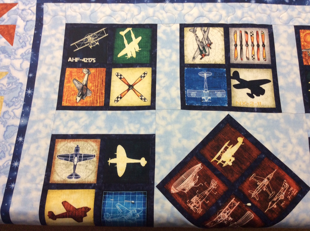 koolkat's quilting blog Aircraft theme quilt