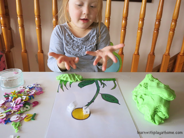 Playdough Flower Mat. Free Printable. Playful Maths.