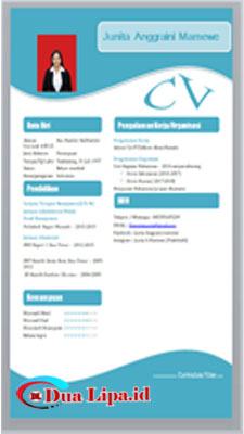 Download curriculum vitae atau CV gratis format word model 001