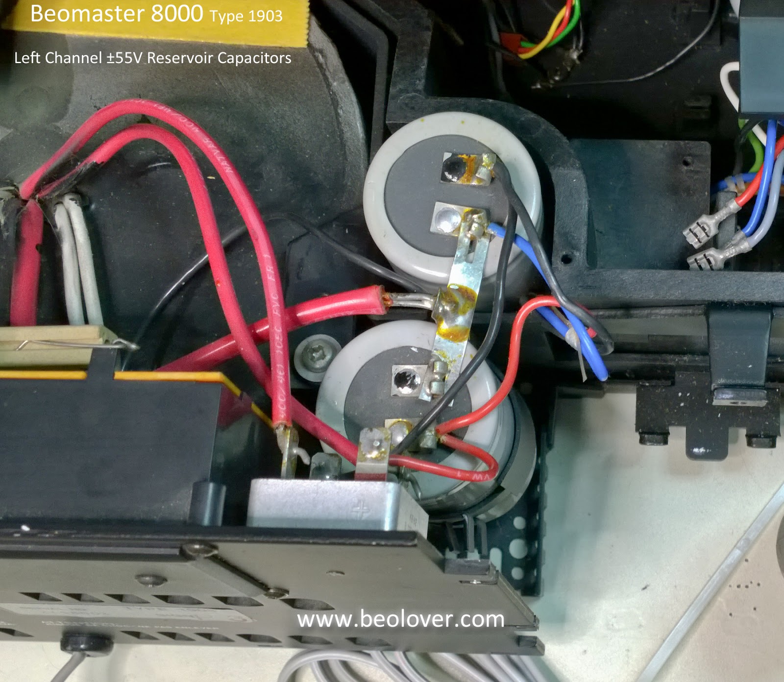 beolover Canada Beomaster 8000 Changing the reservoir capacitors and