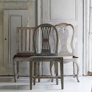 Three vintage Swedish dining chairs - found on Hello Lovely Studio