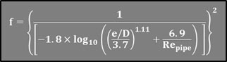 Haaland's Equation