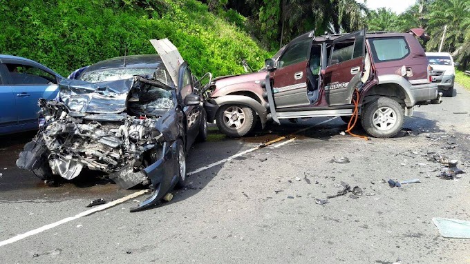 Kemalangan Maut Proton bertembung Pajero di Bagahak, Lahad Datu