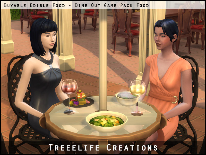 My Sims 4 Blog: EA Buyable & Edible Food/Drinks - Dine Out Food + Bonus