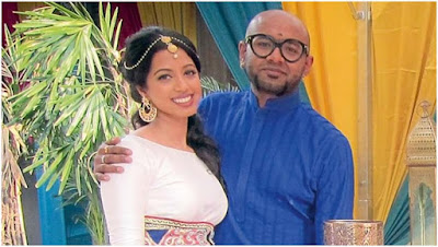 Benny Dayal with Catherine at their Sangeet ceremony