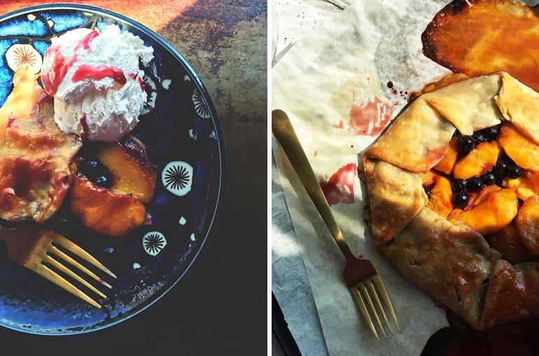 What's Cookin // Peach & Blueberry Galette