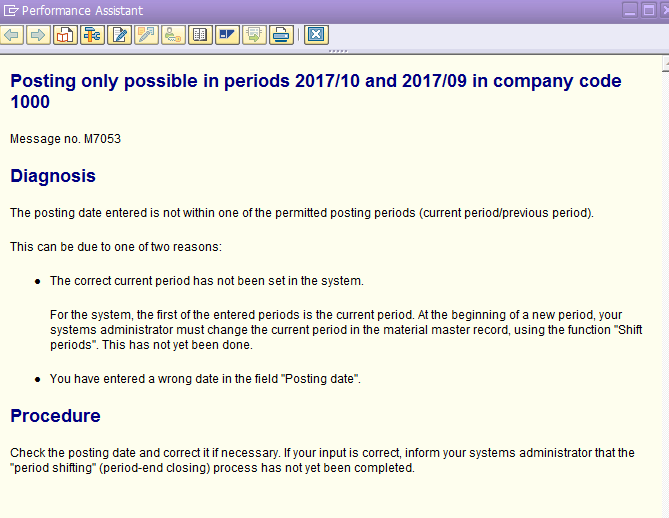 SAP拾贝 Close Period for Material Master Records (Solutions to Message