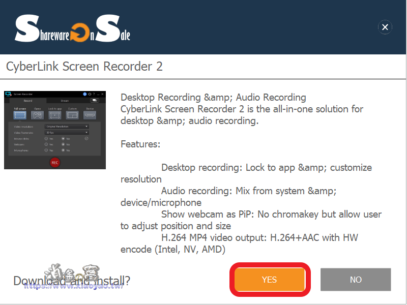 訊連科技的螢幕錄影軟體 Screen Recorder