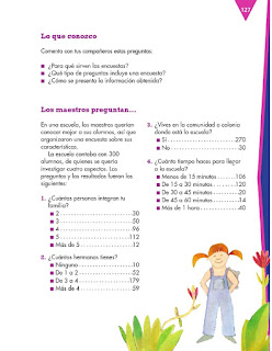 Apoyo Primaria Español 3er grado Bloque 4 lección 3 Práctica del lenguaje 12, Difundir los resultados de una encuesta