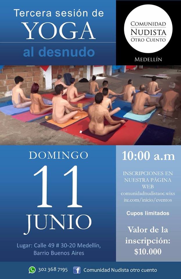 Tercer encuentro sesion de Yoga - Comunidad nudista Otro cuento - Junio - 2017