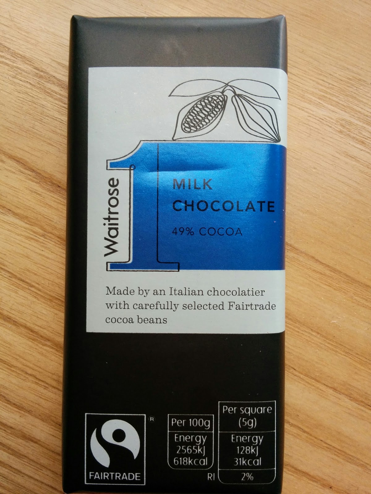 The Excited Eater Waitrose 1 Milk Chocolate 49 Cocoa