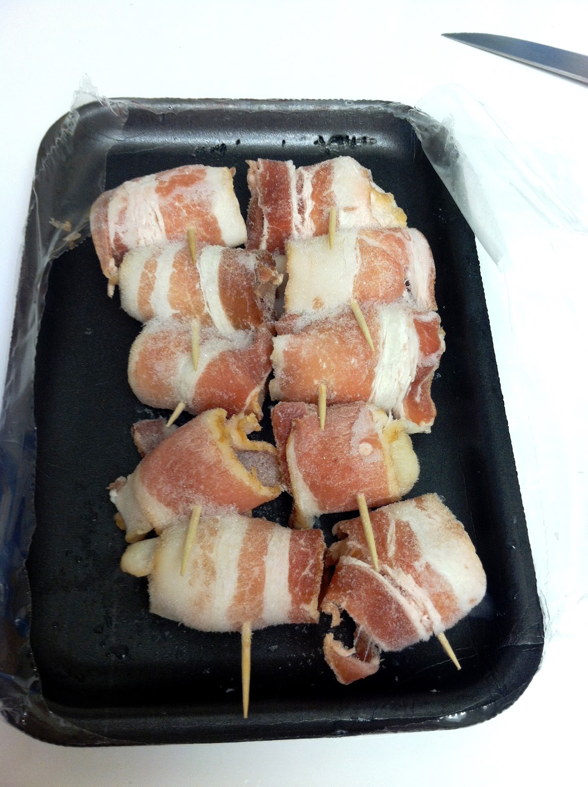 Meal Survivor Bacon wrapped scallops from Target