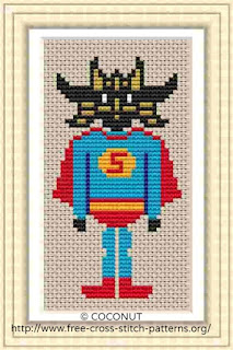 Superman cross stitch pattern for free