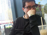 A picture of me in my inquisitive mood over coffee