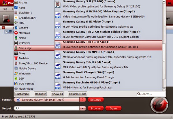 Galaxy TabPro Video Format Galaxy TabPro Video Format