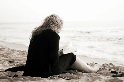 reading on the beach