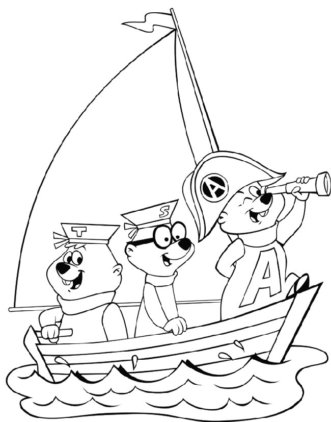Download Books Coloring Pages: Alvin and the Chipmunks